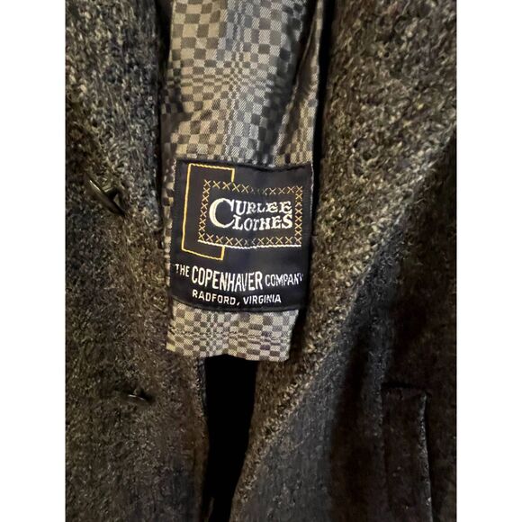HARRIS TWEED Men's Vintage Wool Overcoat Jacket - Picture 8 of 10